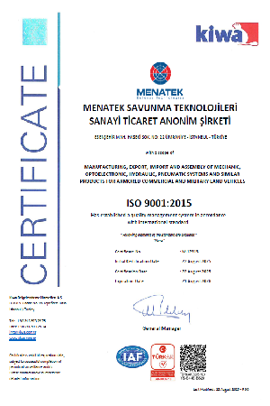 ISO 9001 Quality Certificate